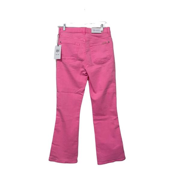 7 For All Mankind Pink High Waist Slim Kick Jean, NEW  Size 28 - Picture 3 of 9